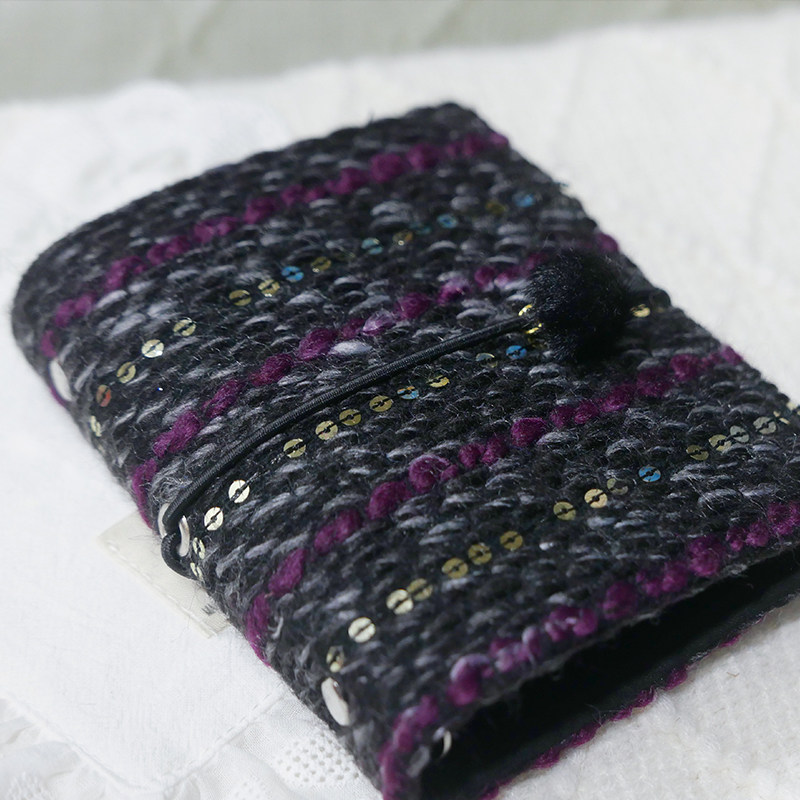 躲在耳里|限量毛呢活页|紫黑色高级亮片气质感氛围重工手帐本m5a7,淘宝优惠券,粉丝福利购,淘宝优惠卷