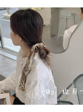 ninne法式风时髦空姐枫叶小方巾