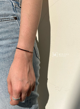 日系urban磨砂黑拼玳瑁色系手链