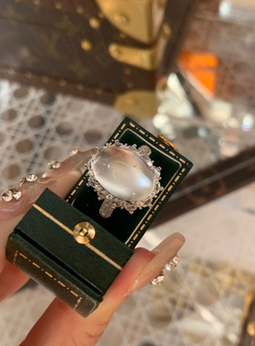 天然缅甸水沫玉戒指吊坠925银镶嵌冰种蛋面项链女