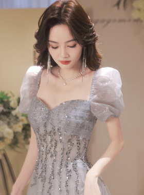 晚礼服裙女2025新款轻奢小众婚纱法式在逃公主学生毕业季晚礼服