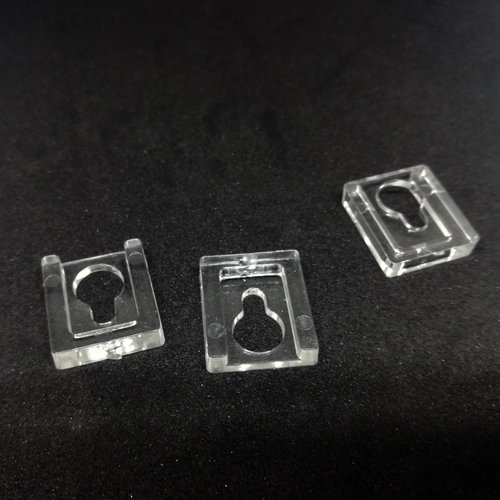 PMMA葫芦孔塑料挂扣 透明白方形挂扣  压克力有机玻璃方挂扣 - 图1
