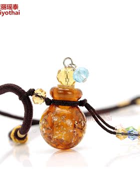 圆葫芦夜光项链小巧散香情侣琉璃