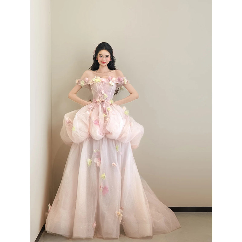 花仙子婚纱礼服超仙高级感森系新娘结婚公主裙抹胸成人礼宴会礼服,淘宝优惠券,粉丝福利购,淘宝优惠卷