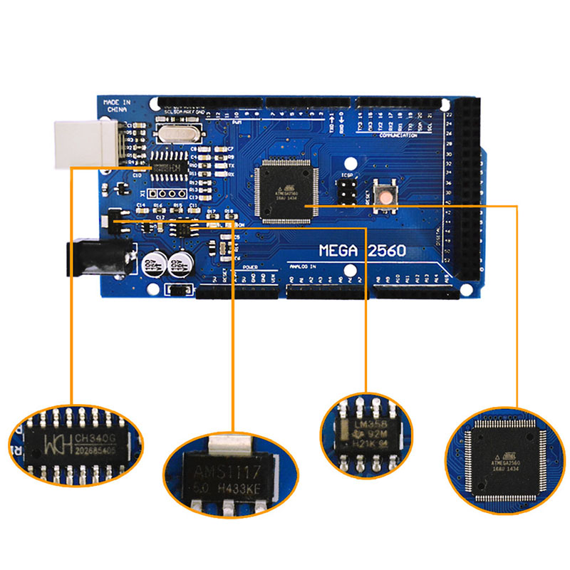 MEGA 2560 R3开发控制板CH340驱动主控板扩展板适用arduino单片机 - 图2