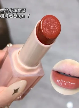 透亮水光镜面NINISOSO口红夏日晶冻玻璃显白白开水伪素颜淡妆感女