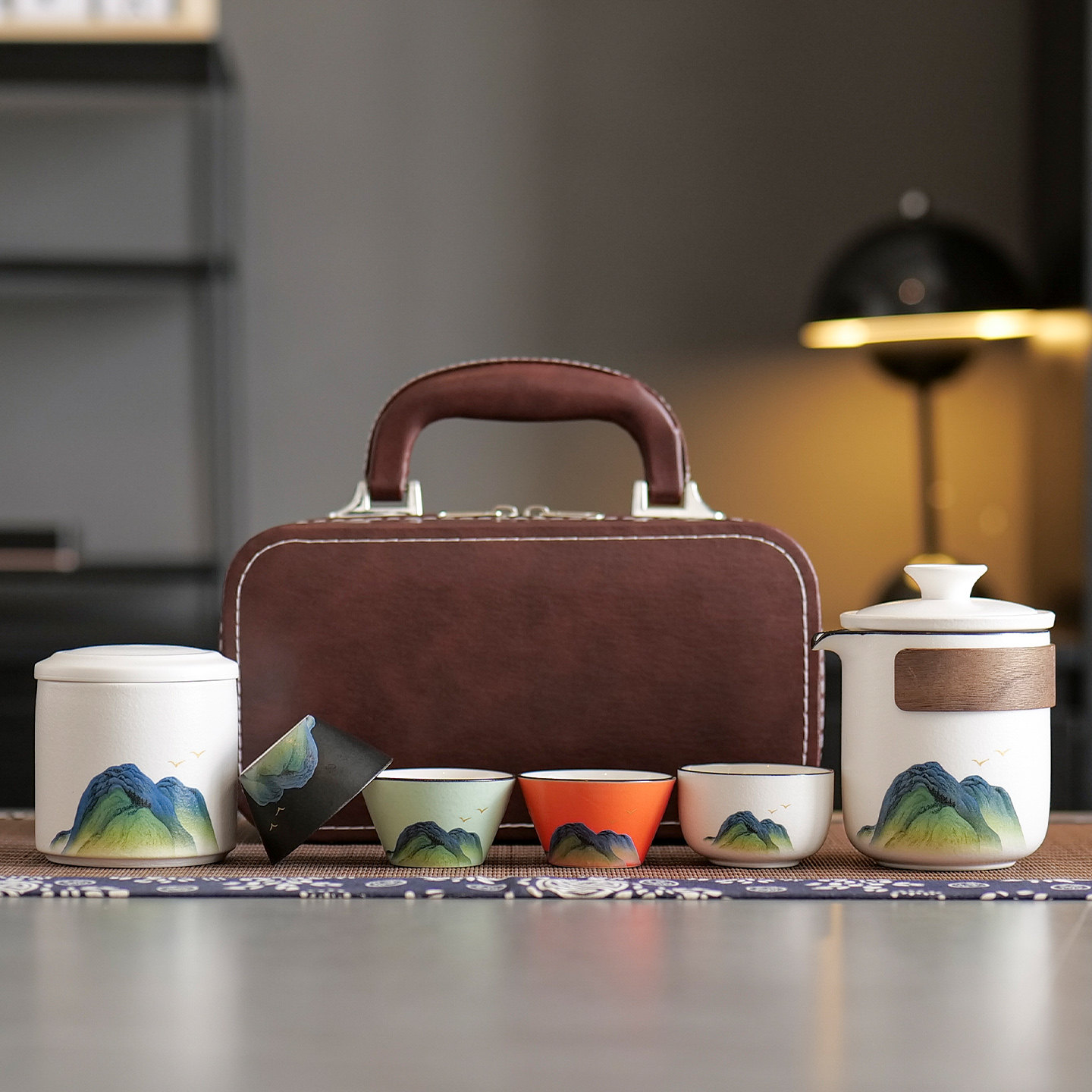 旅行茶具套装便携户外泡茶壶一壶四杯露营快客杯高档商务礼品定制,淘宝优惠券,粉丝福利购,淘宝优惠卷