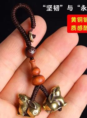 2025蛇年属猪者吉祥物双兔吊坠