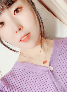 仲夏之晶网红钛钢狗狗项链女