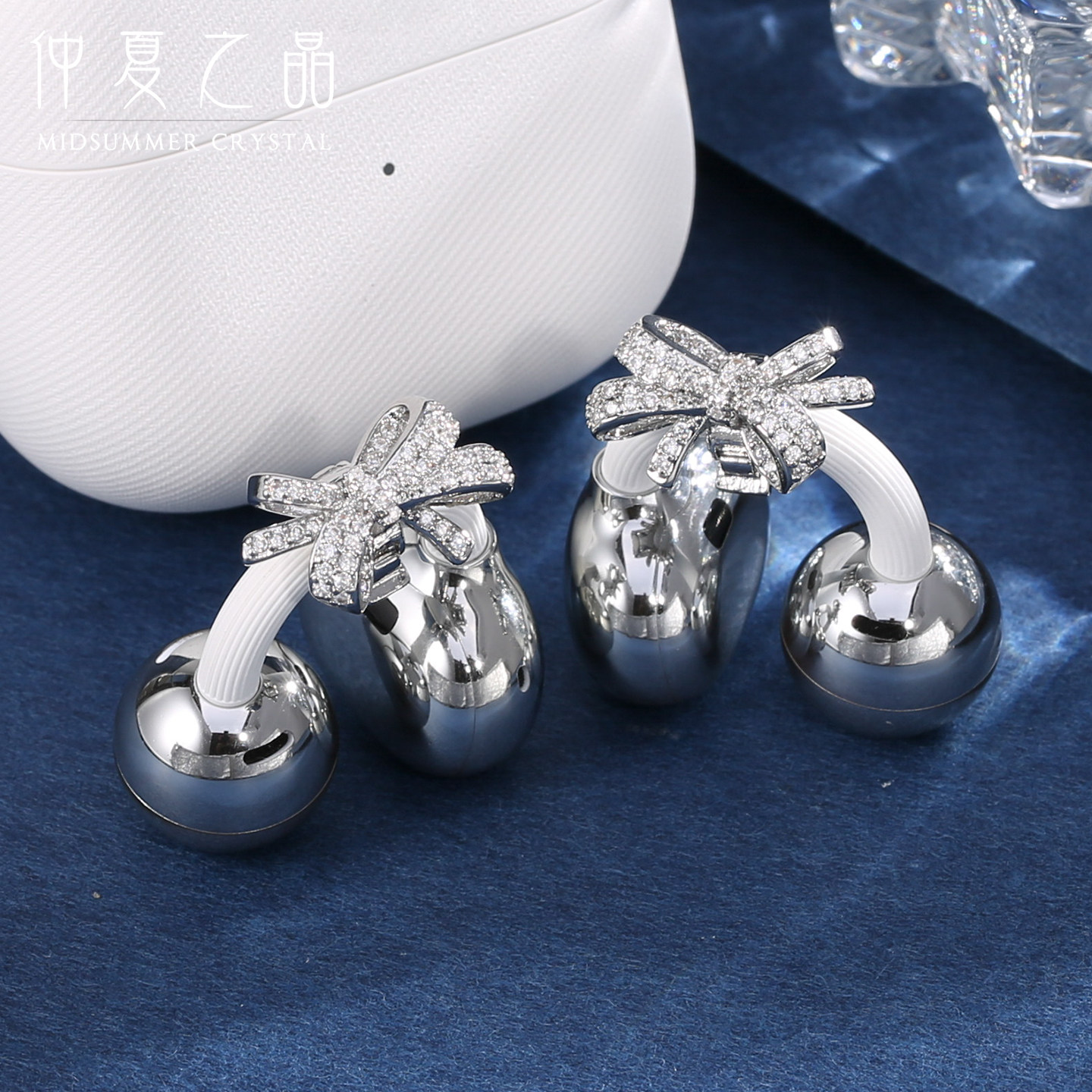 蝴蝶结耳夹式耳机钻扣适用华为freeclip2耳饰锆石夹扣装饰扣配饰,淘宝优惠券,粉丝福利购,淘宝优惠卷