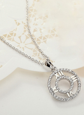 仲夏之晶高级感罗马数字镂空项链