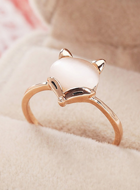 仲夏之晶高级感猫眼石时尚戒指女
