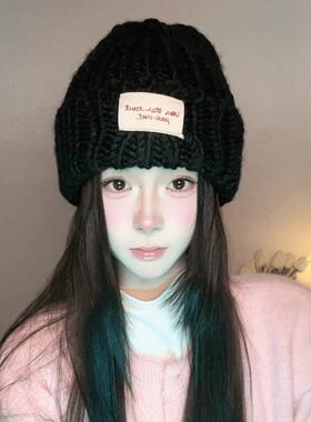 2026新款贴布适合方圆脸毛线帽女