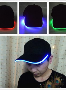 ins电音节棒球帽鸭舌帽led灯