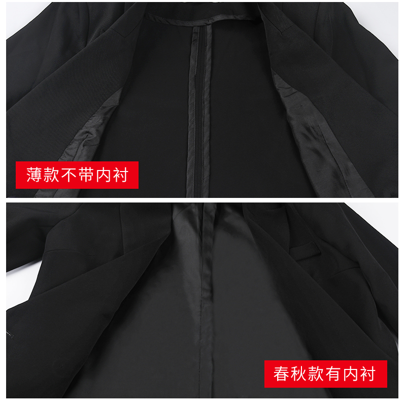 黑色西装小外套女短款气质小个子春夏新款设计感小众韩版西服上衣-图2
