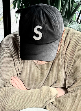 美潮原创2-Tone S Logo 6-Panel拼色S刺绣皮扣鸭舌帽 男女同款