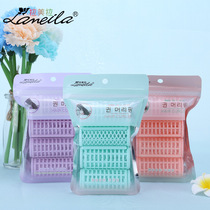Latin America La hollow curly hair curly hair curly sea roll net red inner button plastic roll self-sticking eight-word air curly hair cylinder
