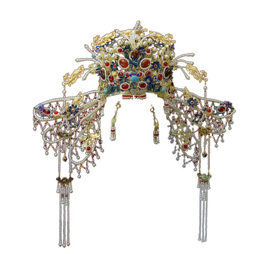 汉服婚礼新娘凤冠中式明制宋制皇后大婚发冠重工古装头饰秀禾新款 - 图3