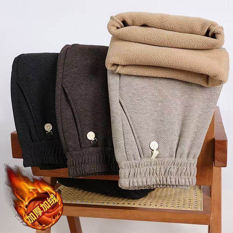 毛呢宽松阔腿裤裤子女冬中老年妈妈装休闲直筒子冬外穿加绒加厚,淘宝优惠券,粉丝福利购,淘宝优惠卷