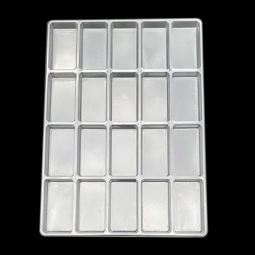 20格PET塑料吸塑盒圆形cpu托盘包装加厚吸塑托盘长方形吸塑盒定制 - 图0