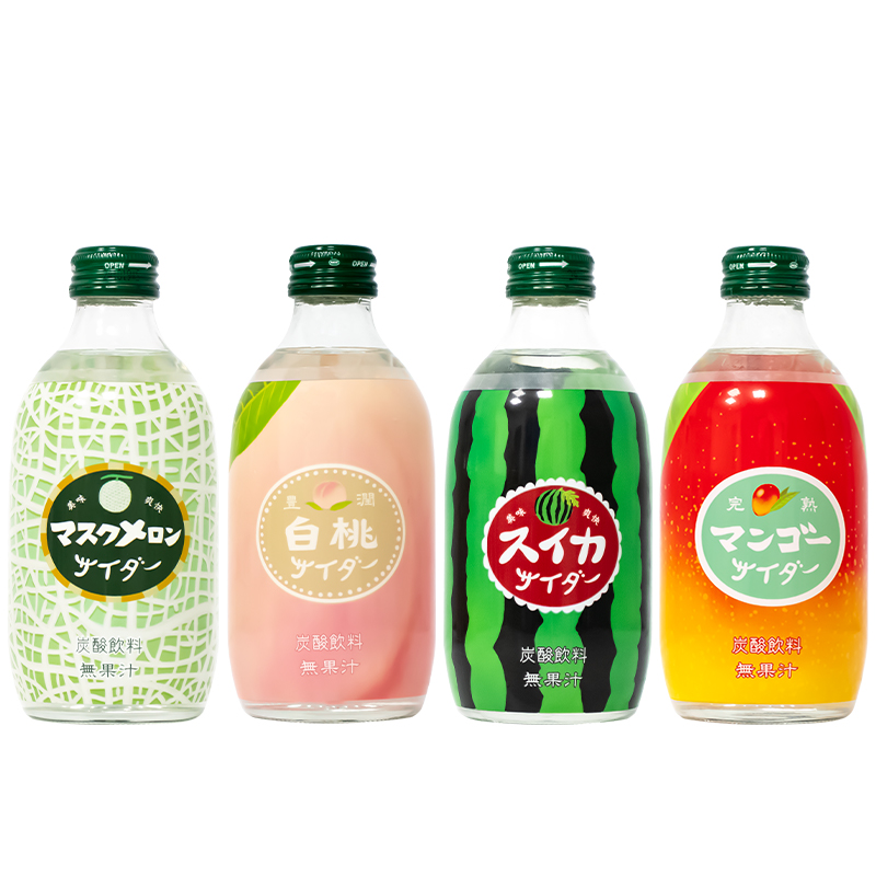 日本进口友升友桝果味碳酸汽水饮料气泡水300ml*24瓶整箱多种口味 - 图3