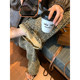 NAZ large size early autumn new American retro leopard print wide-leg casual pants fat mm loose age-reducing straight pants