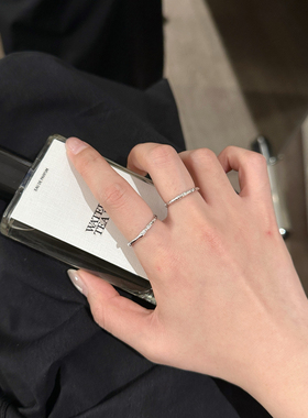 小众设计感精致925纯银糖纸戒指轻奢食指戒素圈 s49030