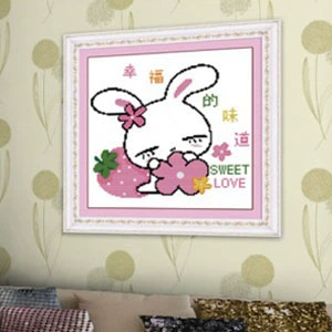 Точная печать Cross Student Kids Room серия мультфильмов Little Rabbit Cross Embrocery счастье