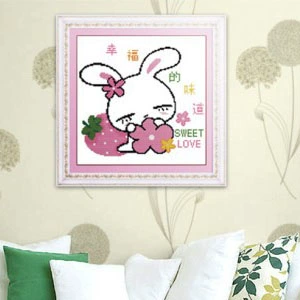 Точная печать Cross Student Kids Room серия мультфильмов Little Rabbit Cross Embrocery счастье