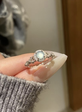 芭蕾舞曲！天然蓝水翡翠蕾丝戒指