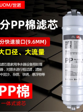 3分快接滤芯三分口滤芯净水器