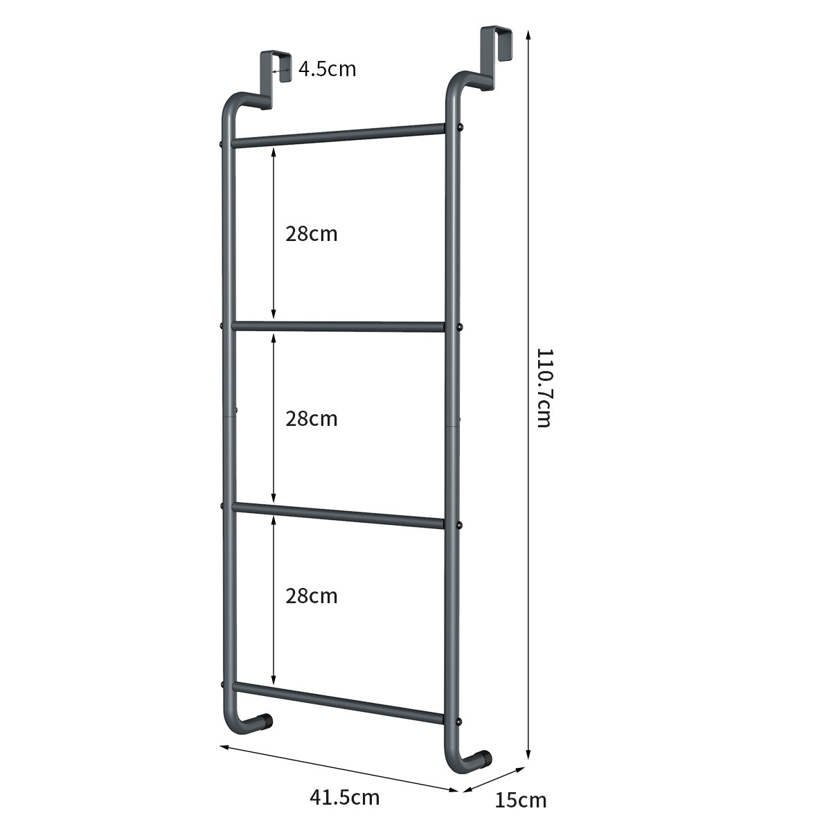 欧润哲浴室门后毛巾挂架 卫浴收纳架免打孔挂衣架门背式衣服挂钩,淘宝优惠券,粉丝福利购,淘宝优惠卷