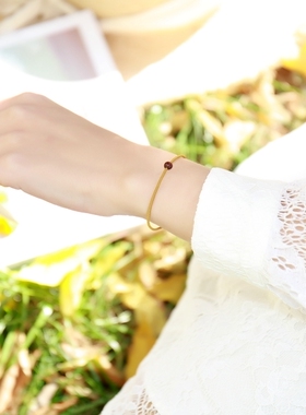 本命年礼物手工土黄色手绳手链