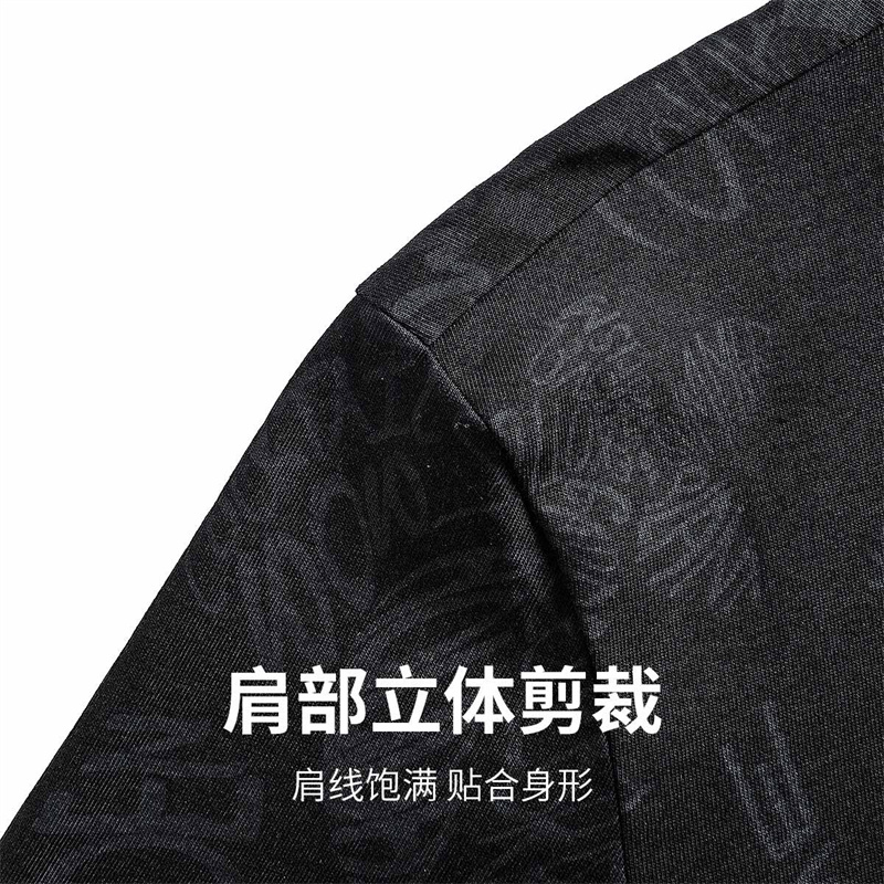 【花卉涂鸦】与狼共舞圆领短袖T恤纯棉2023夏季新款透气舒适半袖