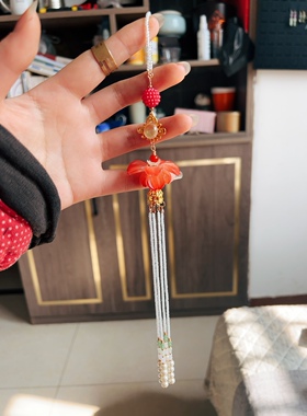 古风旗袍国潮风压襟气质挂件胸针汉服茶服流苏复古中式妆配饰品女