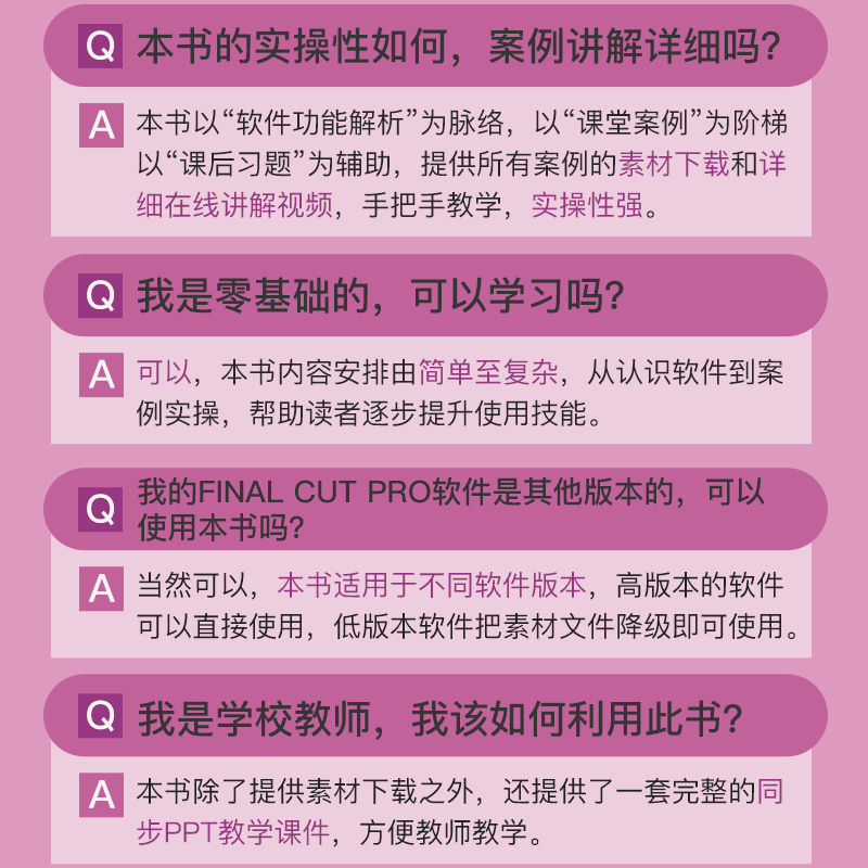 Final Cut Pro X基础培训教程视频剪辑技术滤镜与转场抠像合成视频校色字幕音频 FCPX软件基本操作方法和视频制作技巧图书籍-图1