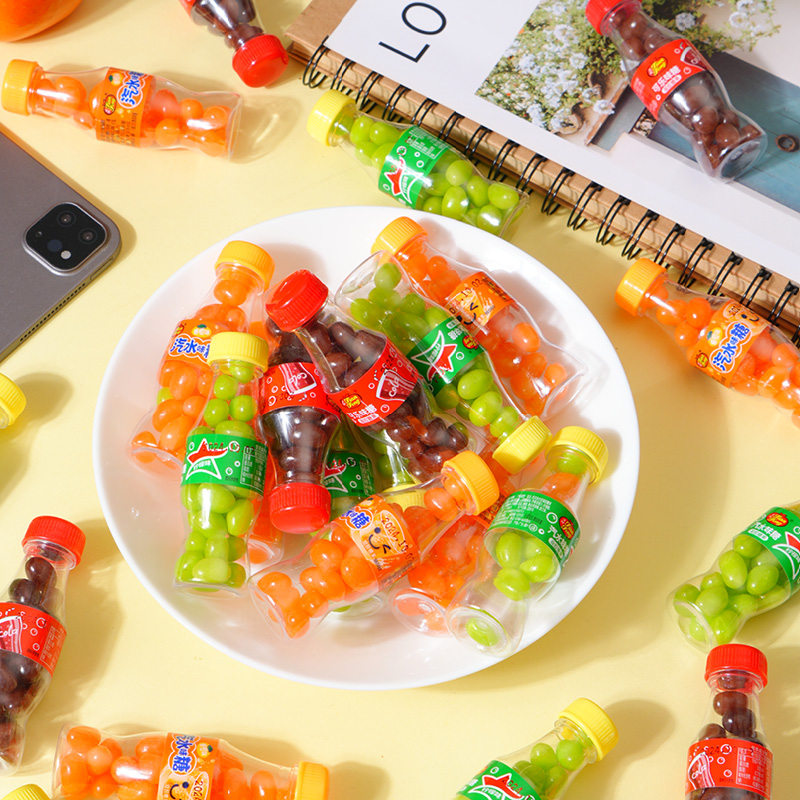 天凤创意汽水味糖迷你瓶装果汁软糖可乐香橙味糖果儿童节日小礼物,淘宝优惠券,粉丝福利购,淘宝优惠卷