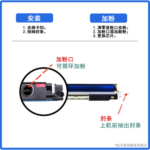 莱盛 适用HP惠普126A粉盒CE314A成像鼓 CE310A CE311A CE312A  CP1025 1025nw M175a M175nw打印机易加粉硒鼓 - 图2