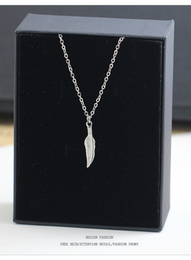 立体羽毛项链女2024新款气质高级感锁骨链轻奢小众高级感配饰品