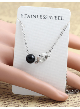 黑色圆珠环项链女轻奢小众设计感冷淡风气质百搭锁骨链2026新爆款