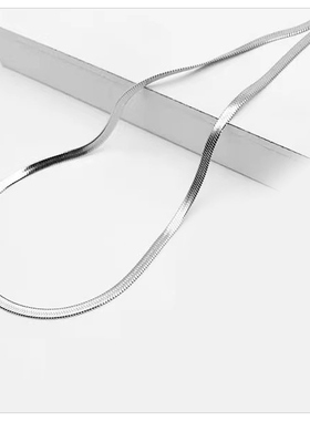 精致小众高级质感中性刀片蛇骨链项链素链夏季男女ins颈链不褪色