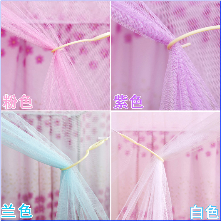 加高2.5米蚊帐加密老式家用单人双人床可穿杆系绳学生宿舍拼接床 - 图1