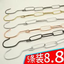 Magasin de vêtements S Hook Clothes Chaîne de chaîne de fer Clothes Hanger Hanger Rings Shop Decoration Props