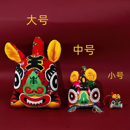 非遗手工布老虎年中国风民间工艺品特色送礼吉祥物民俗公仔摆件