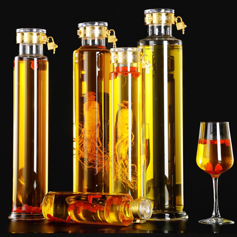 Soaking wine bottle 1kg 2kg high borosilicate glass lead-free