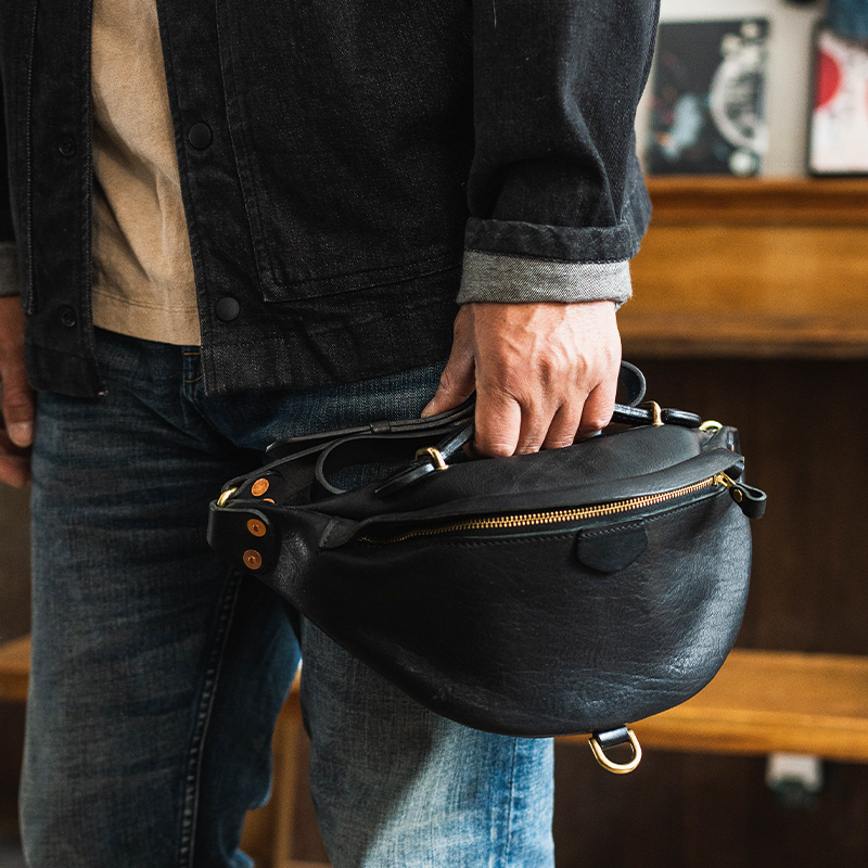 牛爷！阿美咔叽重工单肩包男复古街头机车腰胸包大容量真皮斜跨包,淘宝优惠券,粉丝福利购,淘宝优惠卷