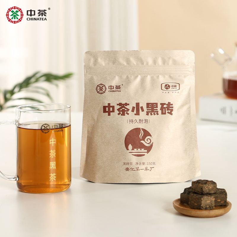 中茶安化黑茶小黑砖150g中茶砖茶解散袋装颗粒茶5年陈 - 图1