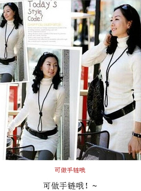 红色珍珠韩版配饰链子明星推荐