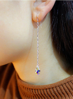 925纯银韩版防过敏奥地利水晶