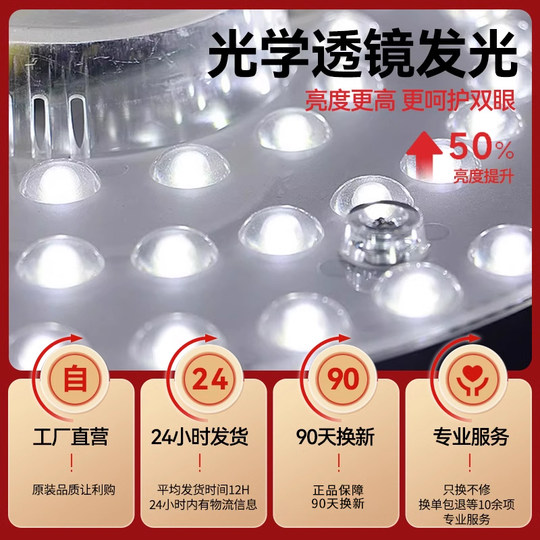 LED ceiling lamp wick replaces round lamp panel to save energy